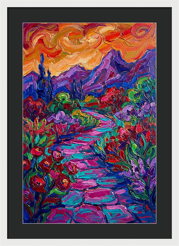 Vibrant Stone Pathway Through Nature