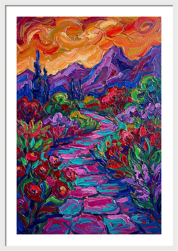 Vibrant Stone Pathway Through Nature