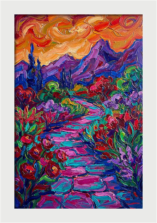 Vibrant Stone Pathway Through Nature