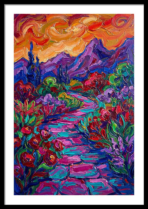 Vibrant Stone Pathway Through Nature