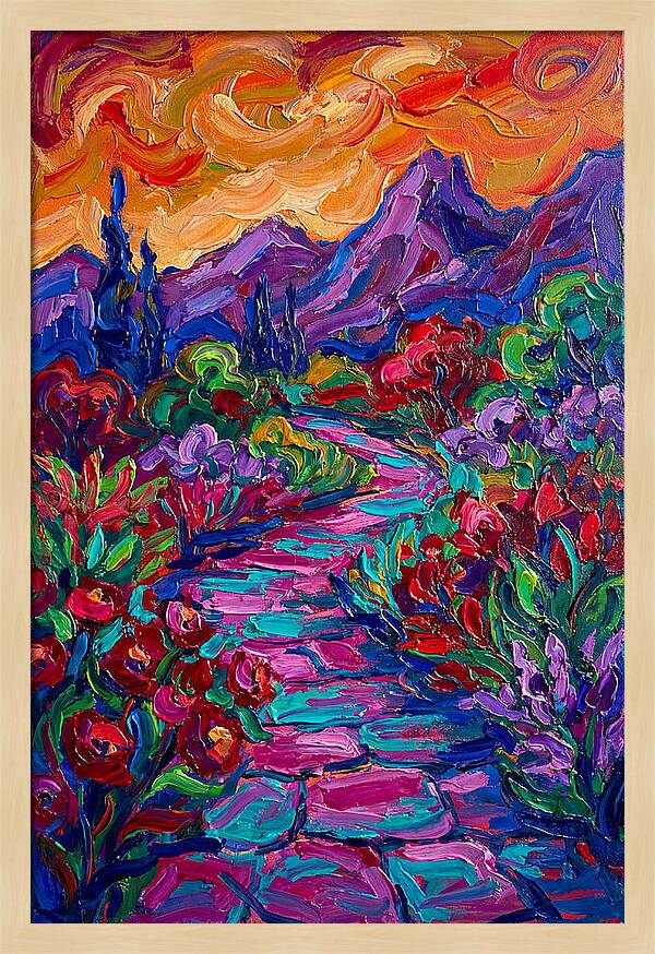 Vibrant Stone Pathway Through Nature