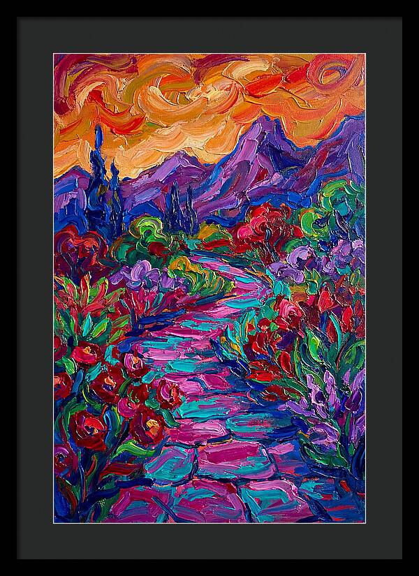 Vibrant Stone Pathway Through Nature