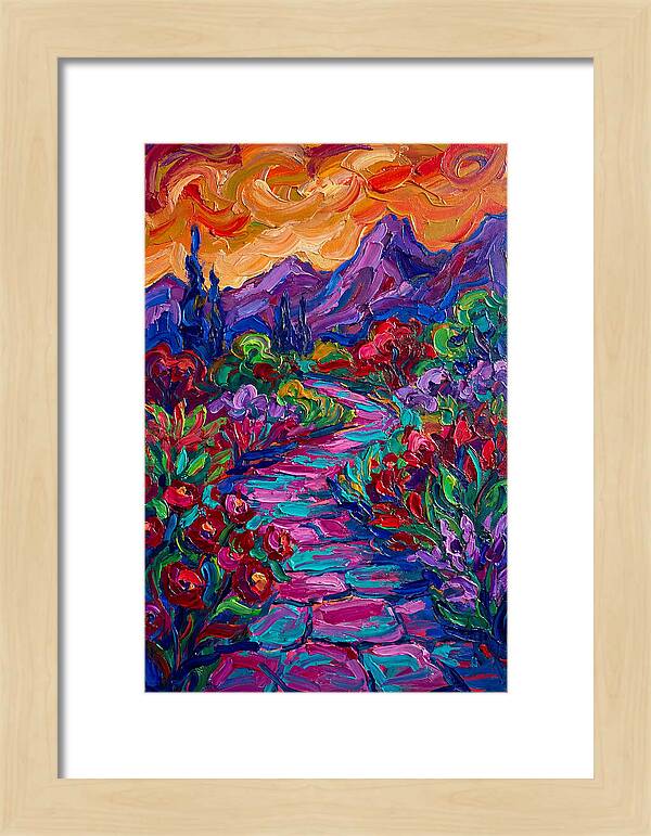 Vibrant Stone Pathway Through Nature
