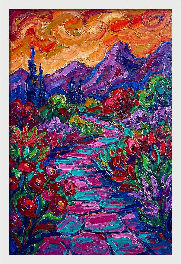 Vibrant Stone Pathway Through Nature