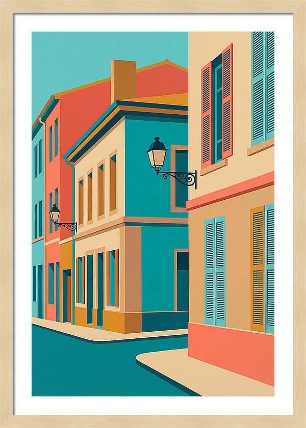 Vibrant Street Corner Scene