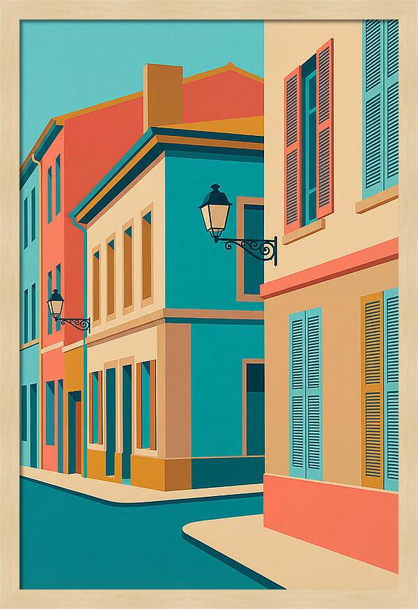 Vibrant Street Corner Scene
