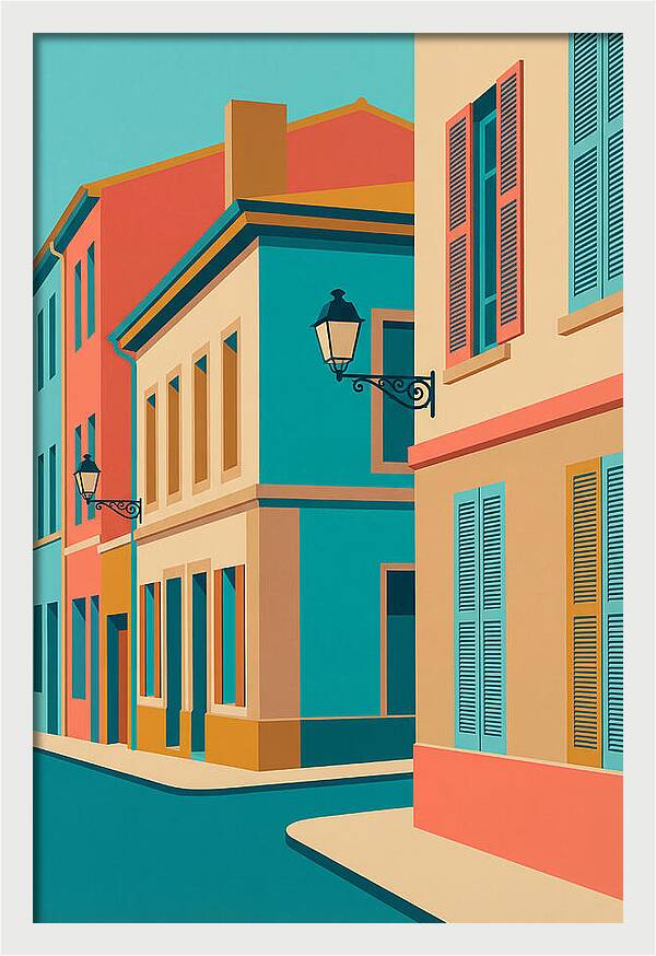 Vibrant Street Corner Scene