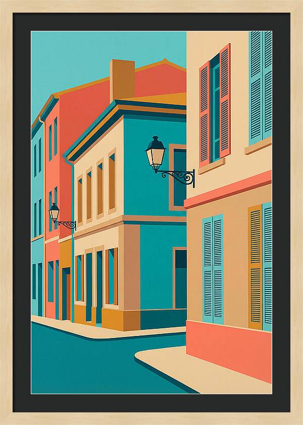 Vibrant Street Corner Scene