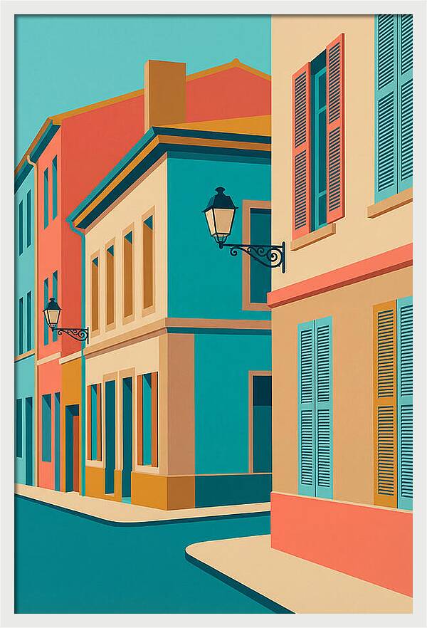 Vibrant Street Corner Scene
