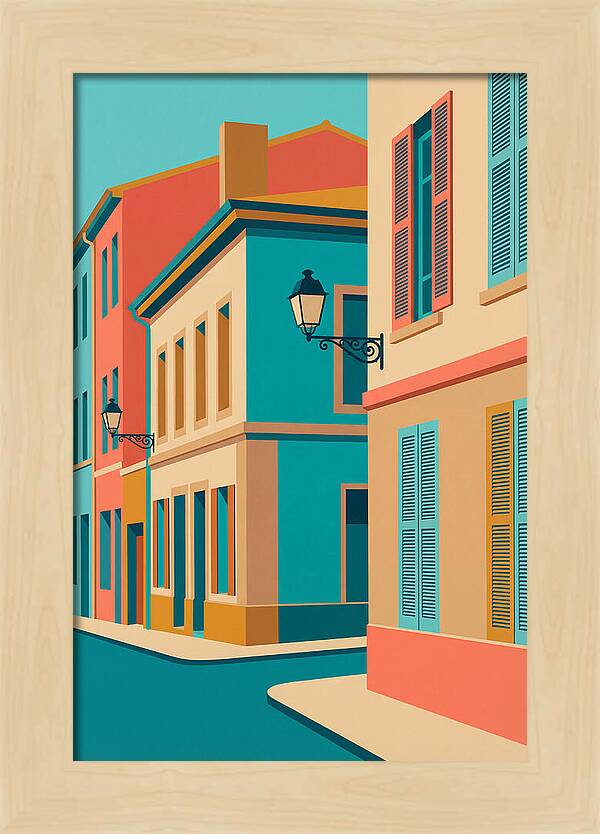 Vibrant Street Corner Scene