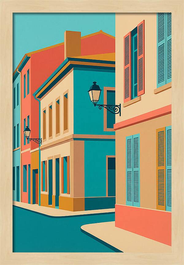Vibrant Street Corner Scene