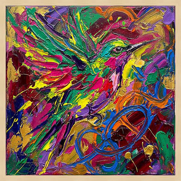 Vibrant Sunbird In Flight
