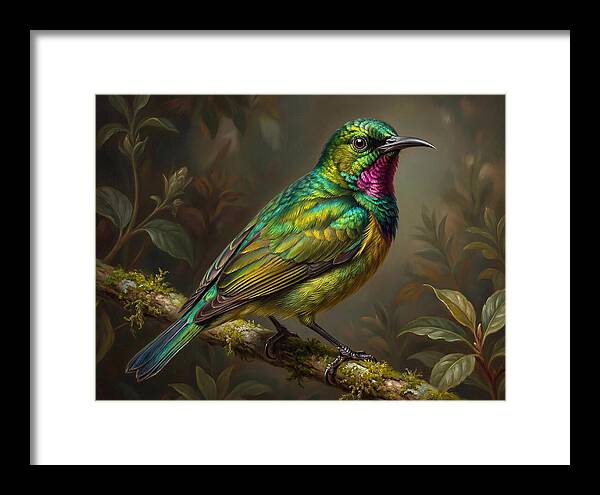 Vibrant Sunbird Perched Elegantly