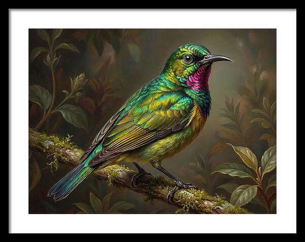 Vibrant Sunbird Perched Elegantly