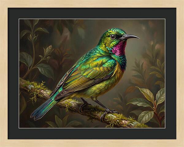 Vibrant Sunbird Perched Elegantly