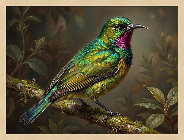 Vibrant Sunbird Perched Elegantly