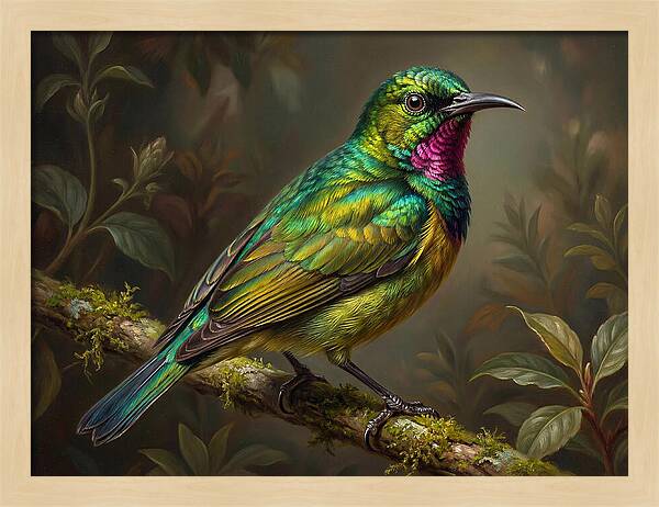 Vibrant Sunbird Perched Elegantly