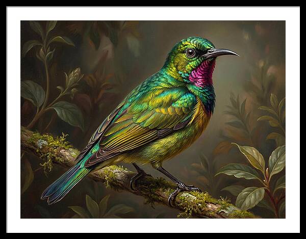 Vibrant Sunbird Perched Elegantly