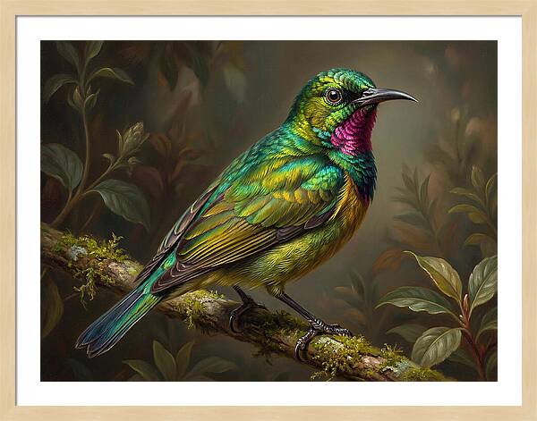 Vibrant Sunbird Perched Elegantly