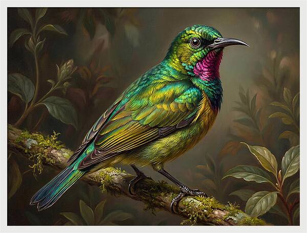 Vibrant Sunbird Perched Elegantly