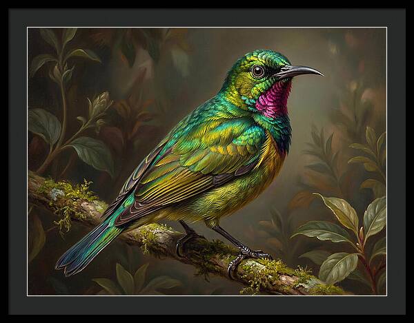 Vibrant Sunbird Perched Elegantly