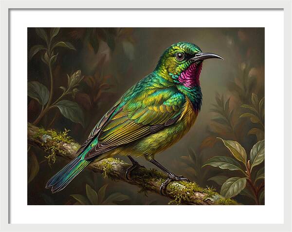 Vibrant Sunbird Perched Elegantly