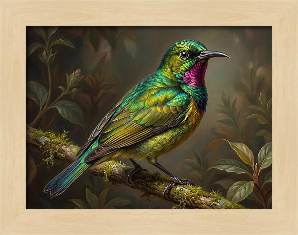 Vibrant Sunbird Perched Elegantly