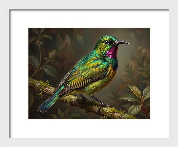 Vibrant Sunbird Perched Elegantly
