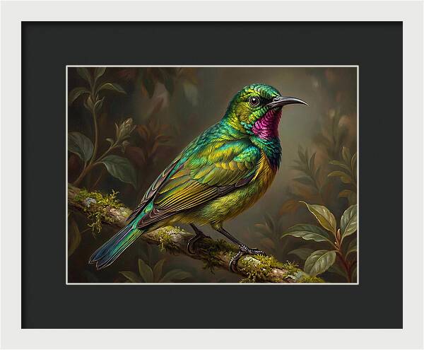 Vibrant Sunbird Perched Elegantly