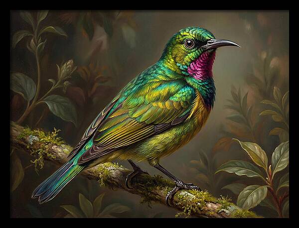 Vibrant Sunbird Perched Elegantly
