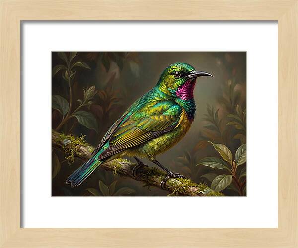 Vibrant Sunbird Perched Elegantly