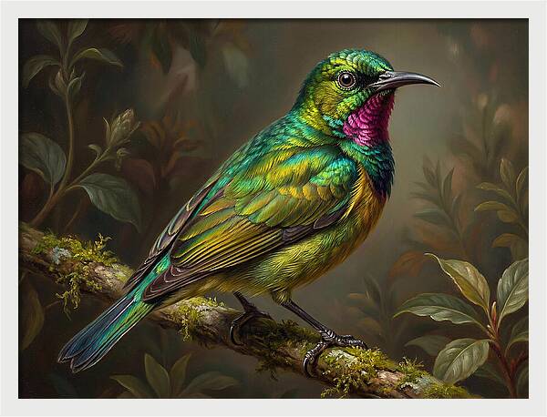 Vibrant Sunbird Perched Elegantly