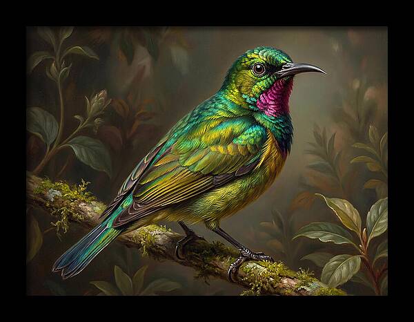 Vibrant Sunbird Perched Elegantly