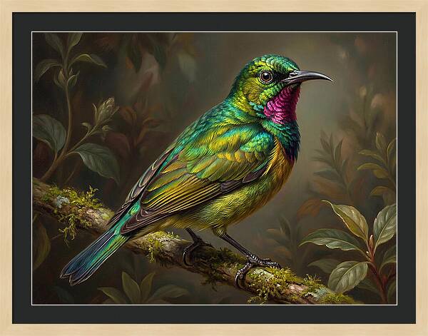 Vibrant Sunbird Perched Elegantly