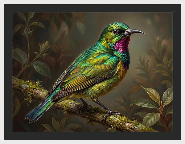 Vibrant Sunbird Perched Elegantly