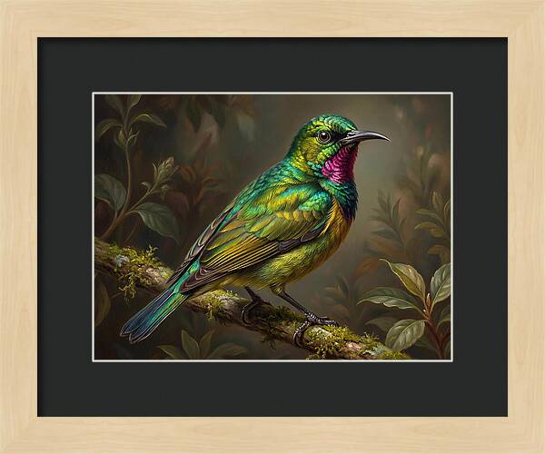 Vibrant Sunbird Perched Elegantly