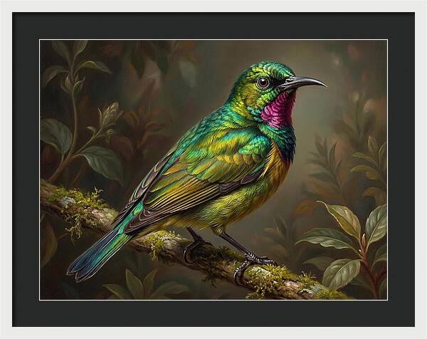 Vibrant Sunbird Perched Elegantly