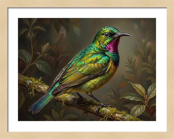 Vibrant Sunbird Perched Elegantly