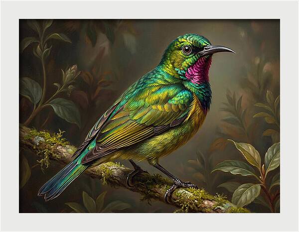 Vibrant Sunbird Perched Elegantly