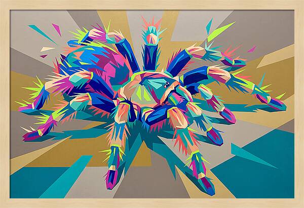 Vibrant Tarantula Pop Art