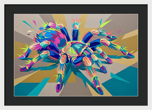 Vibrant Tarantula Pop Art