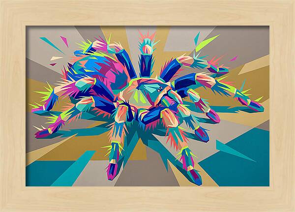 Vibrant Tarantula Pop Art