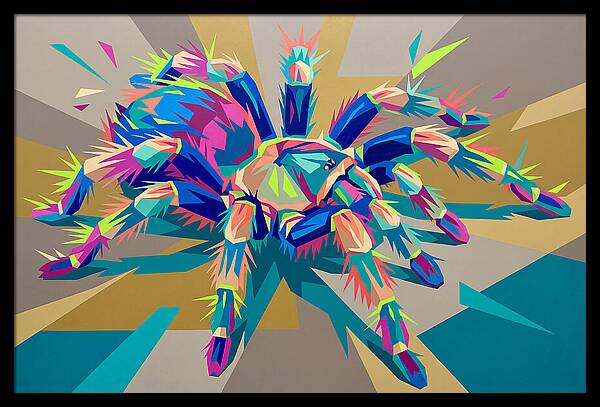 Vibrant Tarantula Pop Art