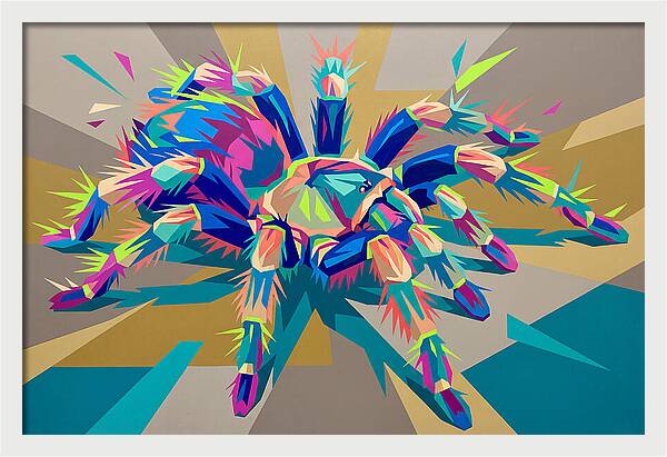 Vibrant Tarantula Pop Art