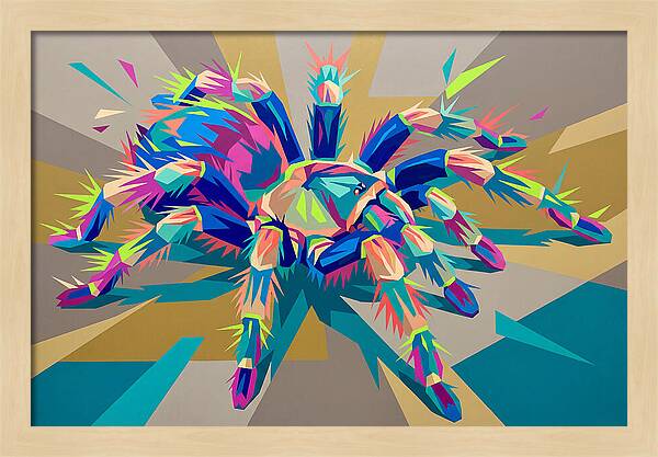 Vibrant Tarantula Pop Art