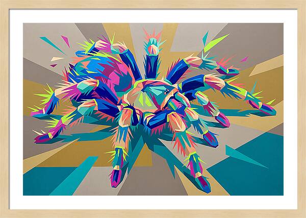 Vibrant Tarantula Pop Art