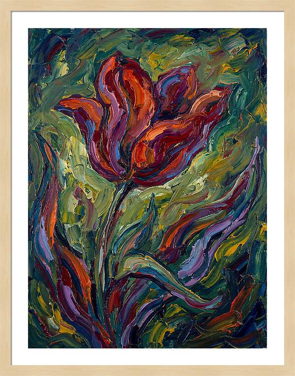Vibrant Tulip Expressionism
