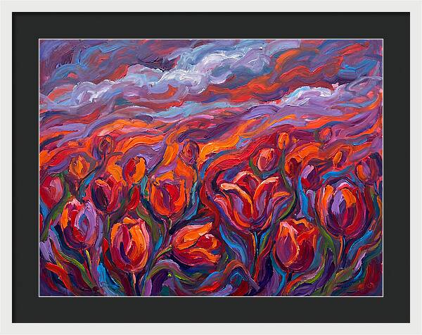 Vibrant Tulip Field