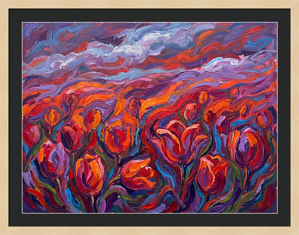 Vibrant Tulip Field