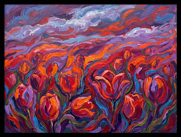 Vibrant Tulip Field